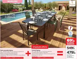 Carrefour Drive Table extensible sydney + fauteuil sydney offre