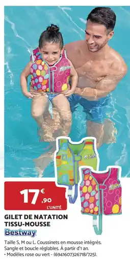 Bricomarché GILET DE NATATION TISSU-MOUSSE Bestway offre