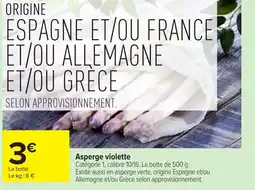 Carrefour Asperge violette offre
