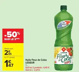 Carrefour Huile fleur de colza lesieur offre
