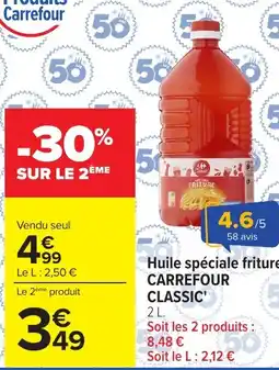 Carrefour Huile spéciale friture carrefour classic offre