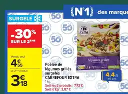 Carrefour Poêlée de légumes grillés surgelés carrefour extra offre
