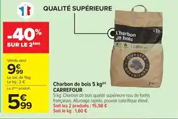 Carrefour Charbon de bois carrefour offre