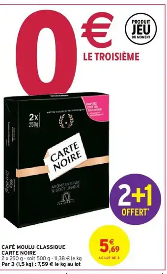 Intermarché Hyper Café Moulu Classique Carte Noire offre