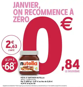Intermarché Hyper Pâte à Tartiner Nutella offre