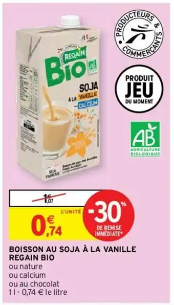 Intermarché Hyper Boisson Au Soja à La Vanille offre