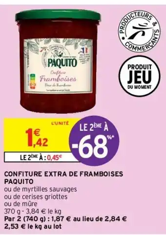 Intermarché Hyper Confiture Extra de Framboises offre