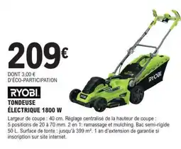E.Leclerc RYOBI TONDEUSE ÉLECTRIQUE 1800 W offre