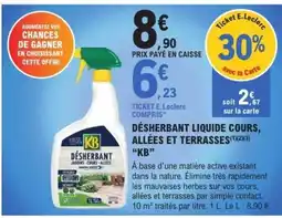E.Leclerc DÉSHERBANT LIQUIDE COURS, ALLÉES ET TERRASSES “KB” offre