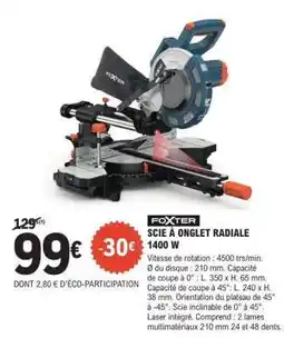 E.Leclerc SCIE À ONGLET RADIALE 1400 W offre