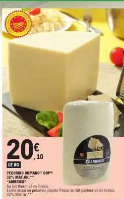 E.Leclerc PECORINO ROMANO DOP offre