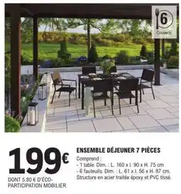 E.Leclerc ENSEMBLE DÉJEUNER 7 PIÈCES offre