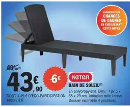 E.Leclerc KETER BAIN DE SOLEIL offre