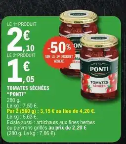 E.Leclerc TOMATES SÉCHÉES “PONTI” offre
