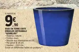 E.Leclerc Vase en terre cuite émaillée artisanale 'Azumejos' offre