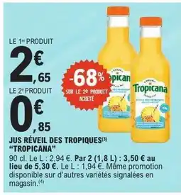 E.Leclerc Jus Réveil des Tropiques 'Tropicana' offre