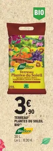 E.Leclerc TERREAU PLANTES DU SOLEIL BIO offre