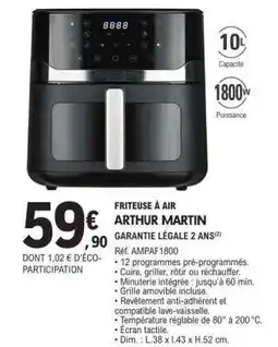 E.Leclerc FRITEUSE À AIR ARTHUR MARTIN offre