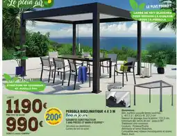 E.Leclerc Pergola Bioclimatique 4 x 3 m Beaux jours offre