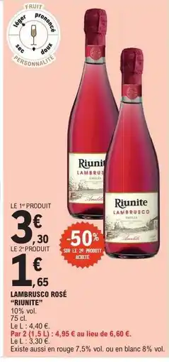 E.Leclerc Lambrusco Rosé 'Riunite' offre