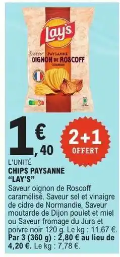 E.Leclerc Chips Paysanne 'Lay's' offre