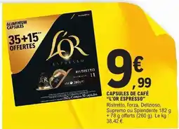 E.Leclerc Capsules de café L'OR Espresso offre