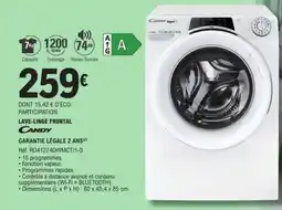 E.Leclerc LAVE-LINGE FRONTAL CANDY offre