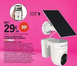 E.Leclerc CAMÉRA DE SURVEILLANCE SOLAIRE ROTATIVE EXTÉRIEURE offre