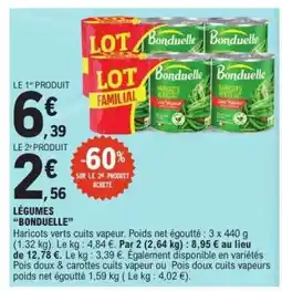 E.Leclerc LÉGUMES BONDUELLE offre