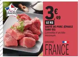 E.Leclerc SAUTE DE PORC EPAULE SANS OS offre