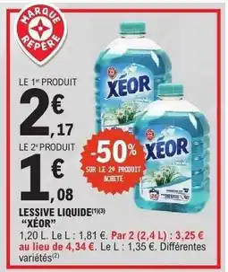 E.Leclerc Lessive Liquide XEOR offre