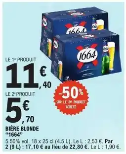 E.Leclerc Bière Blonde 1664 offre