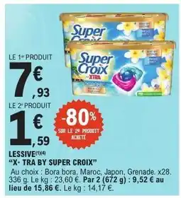 E.Leclerc LESSIVE X-TRA BY SUPER CROIX offre