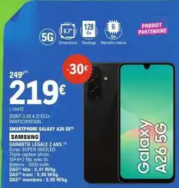 E.Leclerc SMARTPHONE GALAXY A26 EE 5G offre
