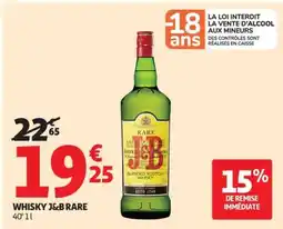 Auchan Whisky J&B Rare offre