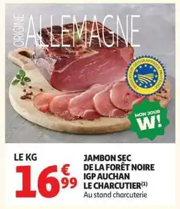 Auchan Jambon Sec De La Forêt Noire Igp Auchan Le Charcutier offre