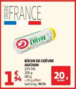 Auchan Bûche De Chèvre Auchan offre