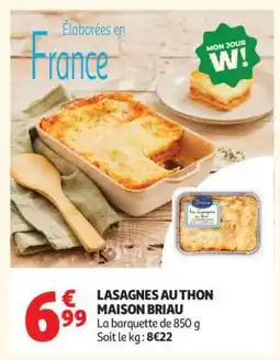 Auchan Lasagnes Au Thon Maison Briau offre