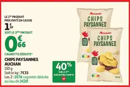 Auchan CHIPS PAYSANNES AUCHAN offre