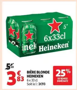 Auchan Bière Blonde Heineken offre