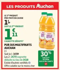 Auchan Pur Jus Multifruits Auchan offre