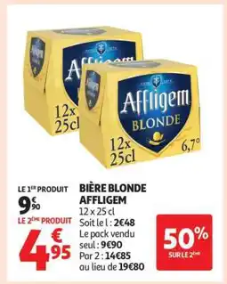 Auchan Bière Blonde Affligem offre