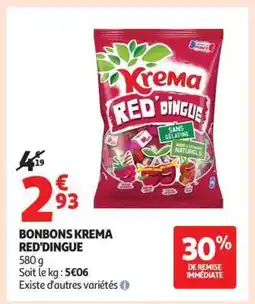 Auchan Bonbons Krema Red'dingue offre
