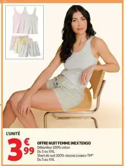 Auchan Offre Nuit Femme Inextenso offre