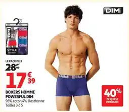 Auchan BOXERS HOMME POWERFUL DIM offre