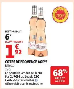 Auchan Côtes De Provence Aop offre