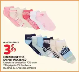 Auchan MINI SOCQUETTES ENFANT INEXTENSO offre
