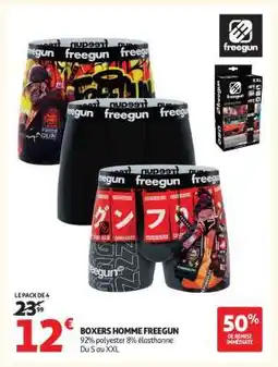Auchan Boxers Homme Freegun offre