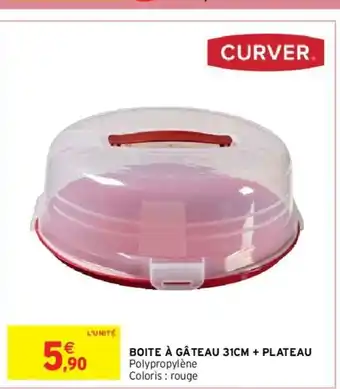 Intermarché Hyper Boite à Gâteau 31cm + Plateau offre