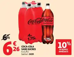 Auchan Coca-cola sans sucres offre